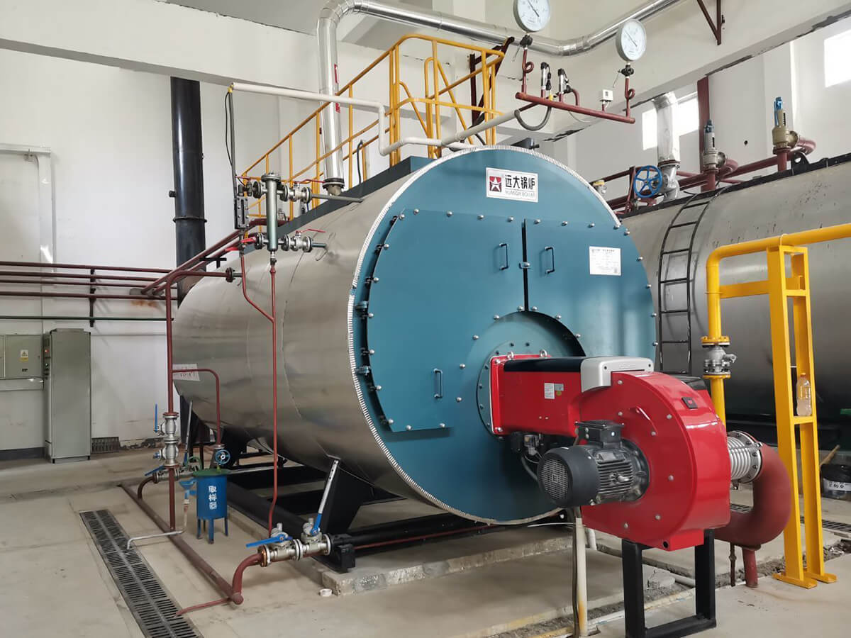 商洛醫院6噸燃氣蒸汽鍋爐現場